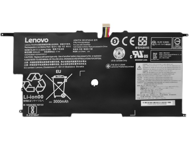 Lenovo ThinkPad X1 Carbon 3rd Gen Type 20BS 20BT Laptop Battery